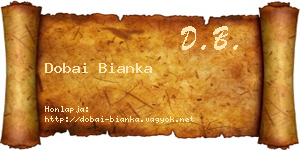 Dobai Bianka névjegykártya